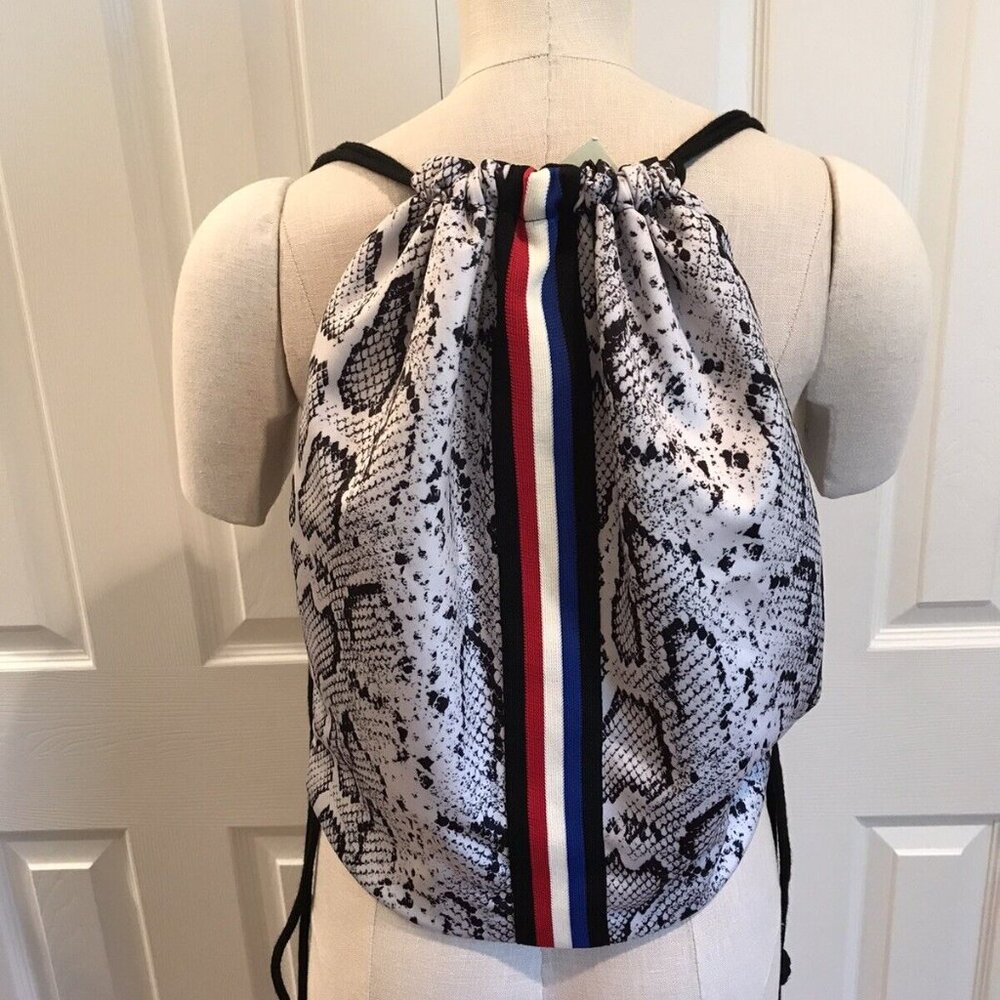 Pam & Gela Neiman Marcus Snake Print Sack Pack Bag NWT